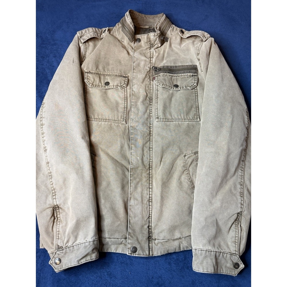 Levi’s Military Field Jacket Mens Size M Quilted Lining Rugged Brown Olive